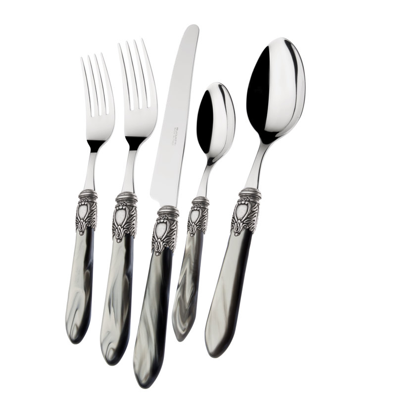 Bugatti Italy Oxford 5 Piece 18/10 Stainless Steel Flatware Set
